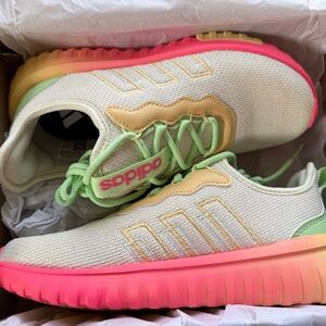 Adidas Cream and Pink Sneakers